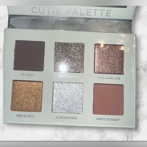NIB CUTIE PALETTE PLATINUM 6 Shades Metallic Gorgeous